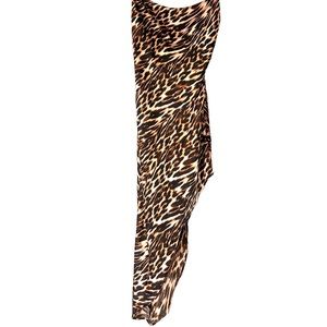 Cheetah print side slit dress